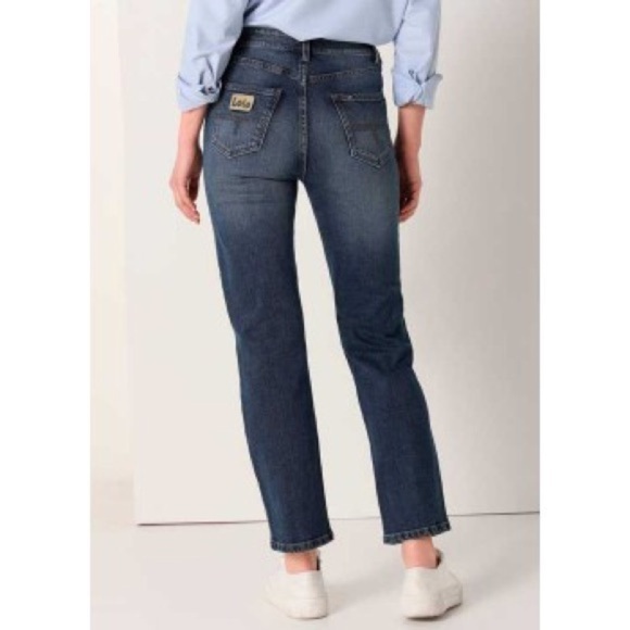 Lois Jeans Barrel Ivana High Rise Dark Wash Straight Leg - Picture 3 of 16
